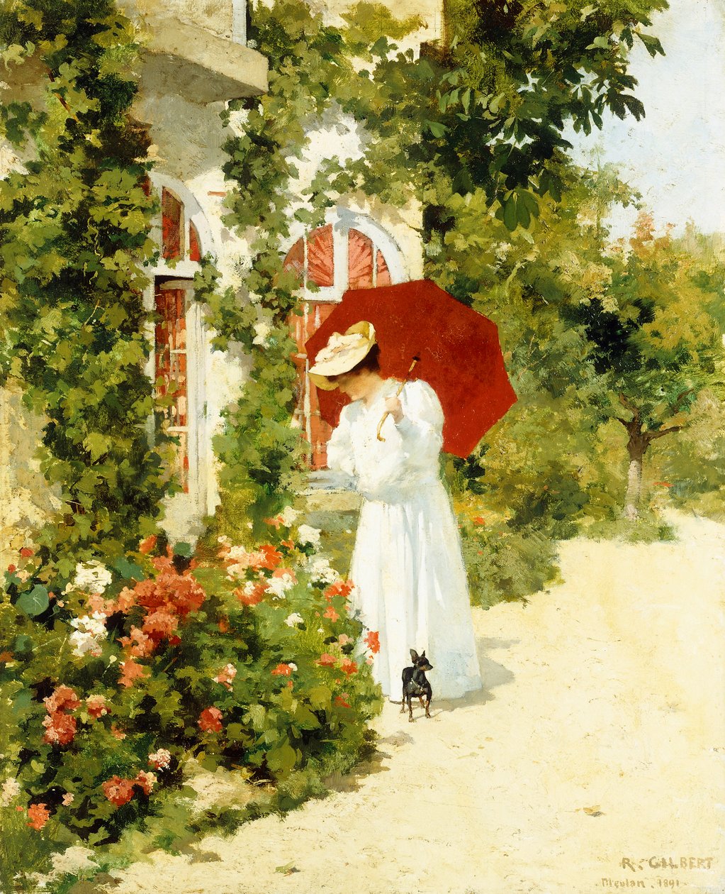 Červený slunečník, 1891 od Rene Joseph Gilbert