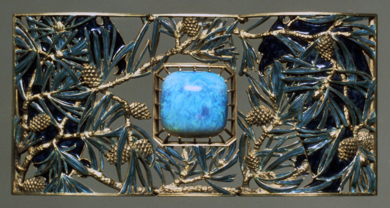 Plaketa pro orly a borovice, c1899-1901 od Rene Jules Lalique