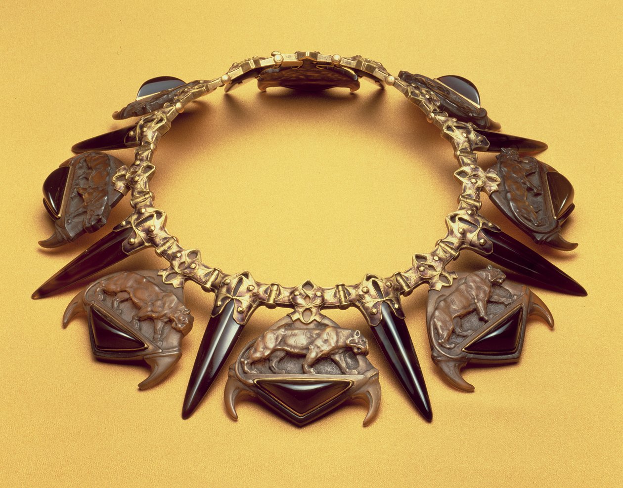Tiger Necklace, cca 1904 (kombinovaná média) od Rene Jules Lalique