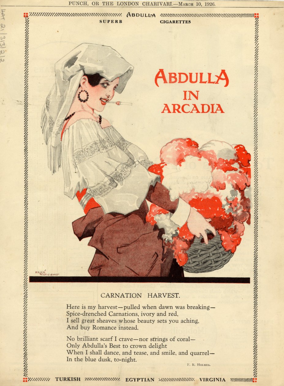 Cigarety Abdulla, 1926 od Rene Vincent