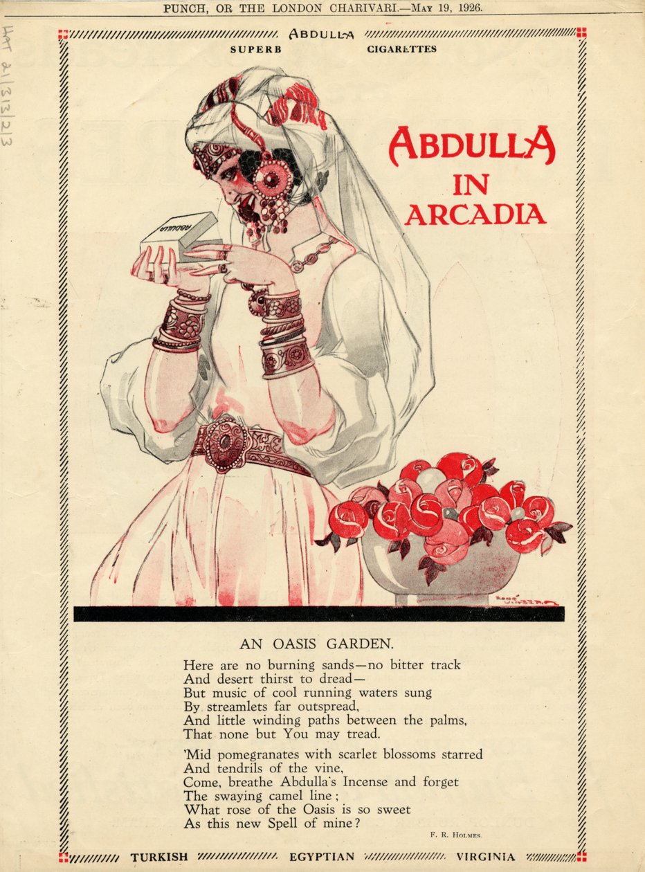 Cigarety Abdulla, 1926 od Rene Vincent