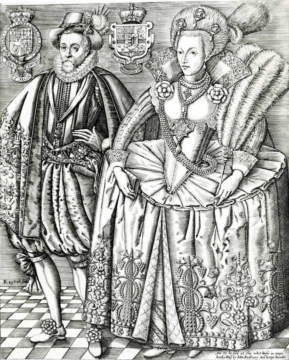 Portrét Jakuba I. a Anny Dánské, 1618 od Renold Elstrack