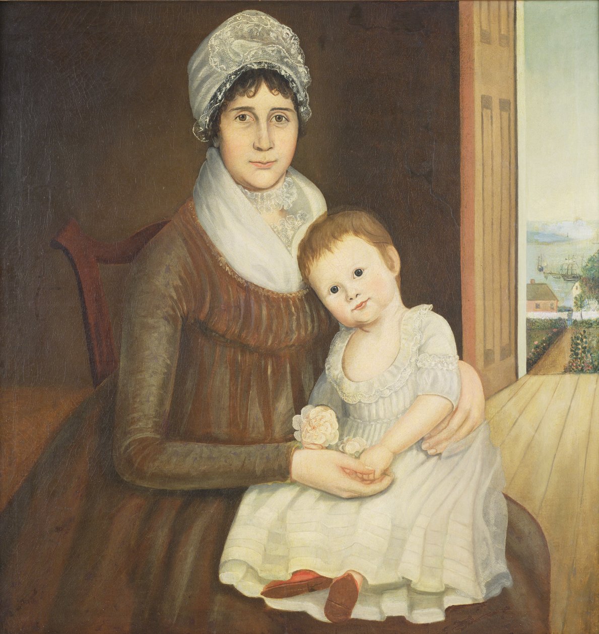 Paní Daniel Truman a dítě, c.1798-1810 od Reuben Moulthrop