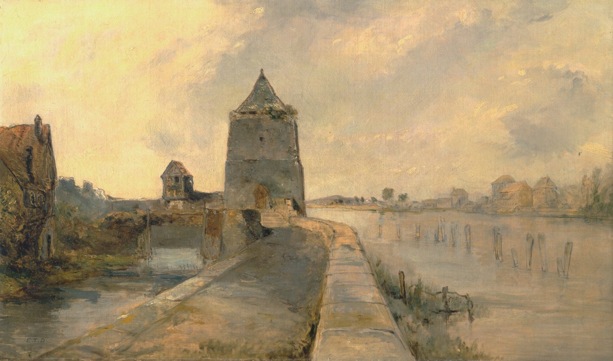 Rýn v Kostnici (Konstanz-am-Rhein) od Rev. Edward Thomas Daniell