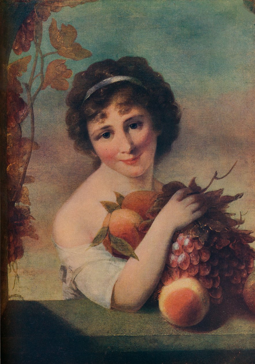 Dívka s ovocem, c1780, 1910 od Rev. Matthew William Peters