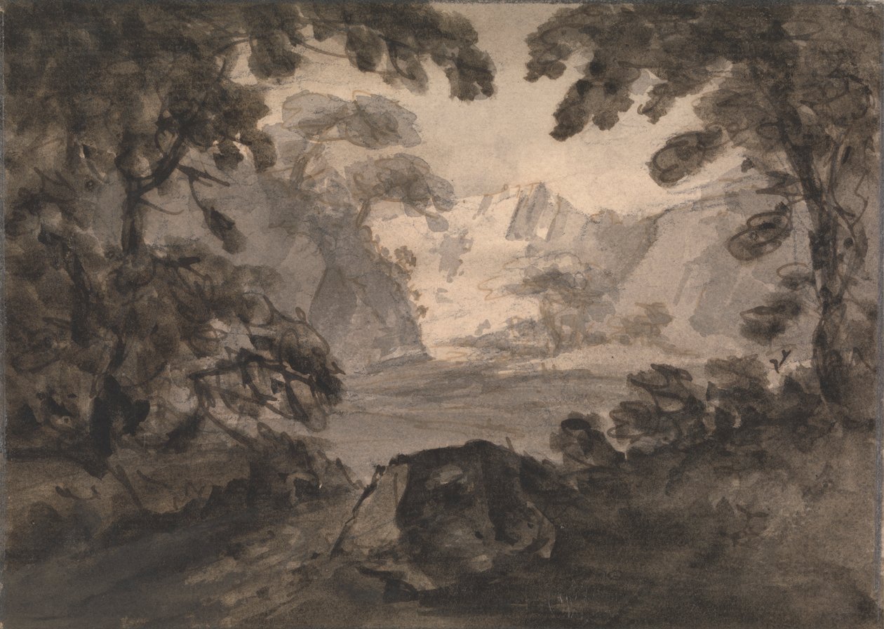 Pohled skrz stromy od Rev. William Gilpin