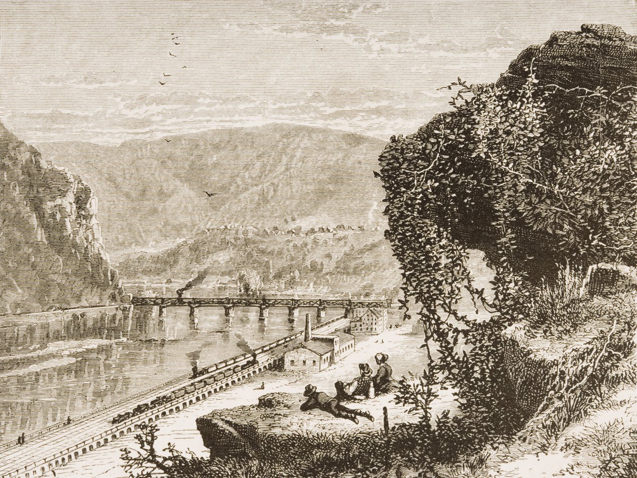 Harpers Ferry, Západní Virginie, kolem roku 1880 od Reverend Samuel Manning