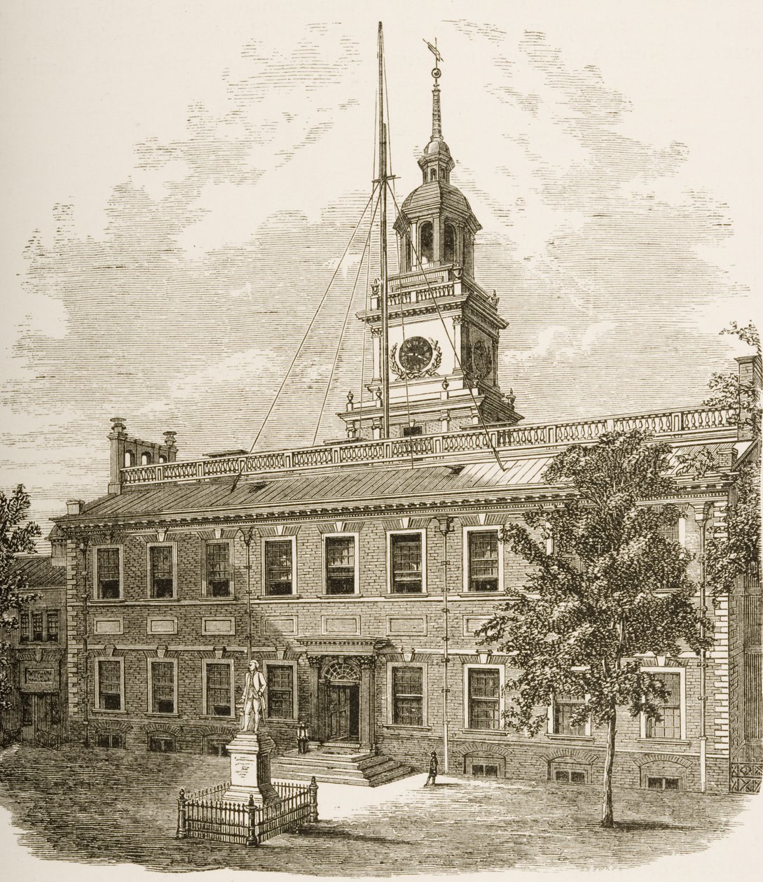 County Court House nebo, Independence Hall, Philadelphia Pennsylvania, c.1880 od Reverend Samuel Manning