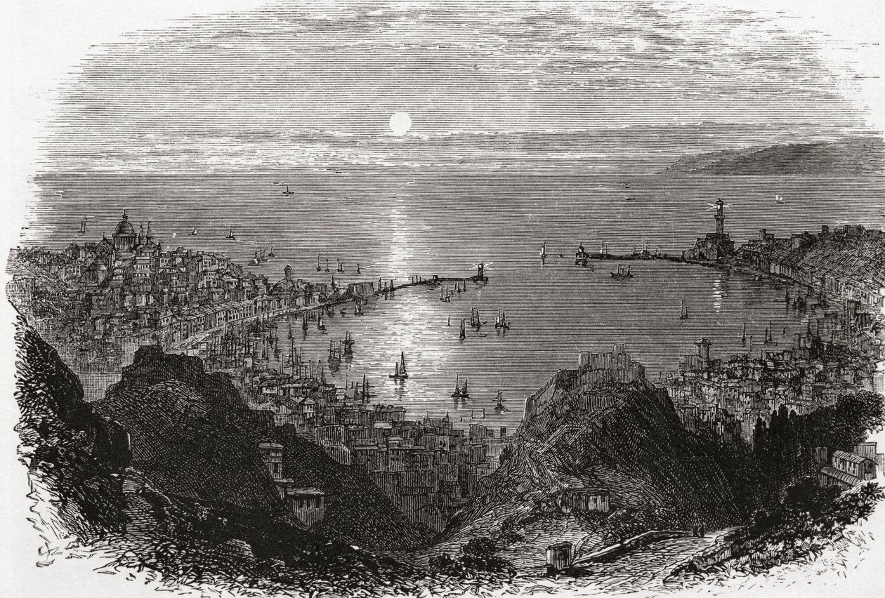 Pohled na Janov v severní Itálii na konci 19. století. Z knihy Italian Pictures by Rev. Samuel Manning, vydané kolem roku 1890. od Reverend Samuel Manning