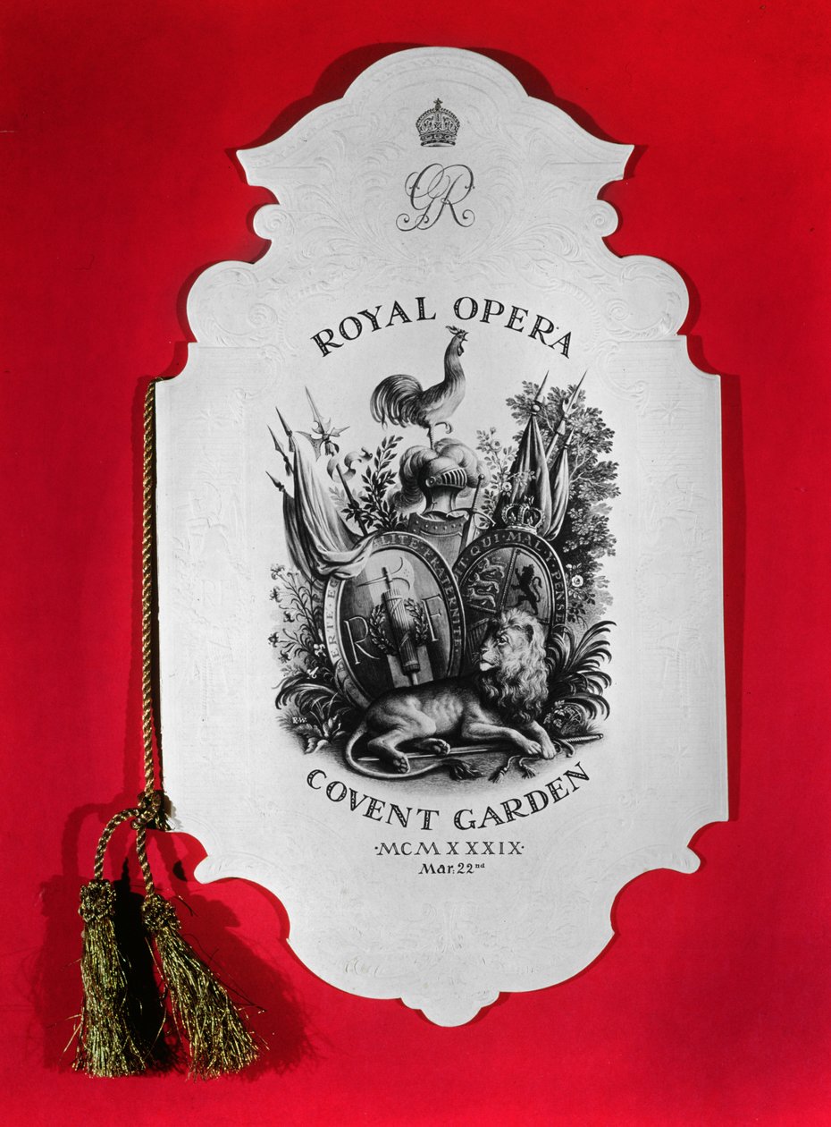 Program pro Royal Command Performance na počest francouzského prezidenta, 1939 od Rex Whistler