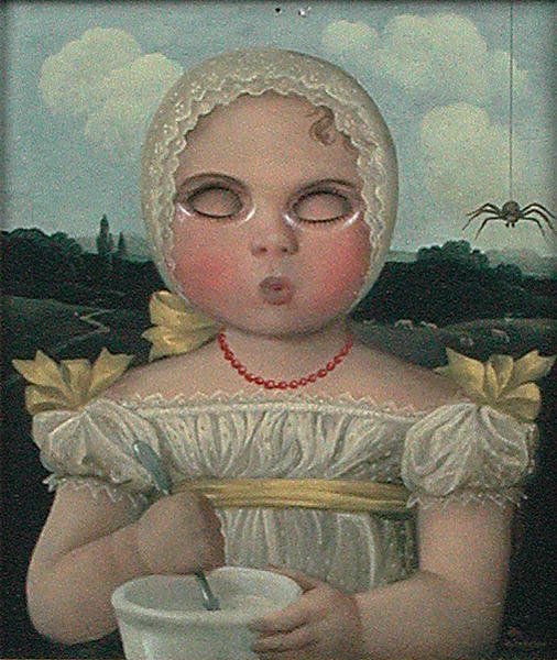 Little Miss Muffet (olej na panelu) (viz 201781) od Rex Whistler