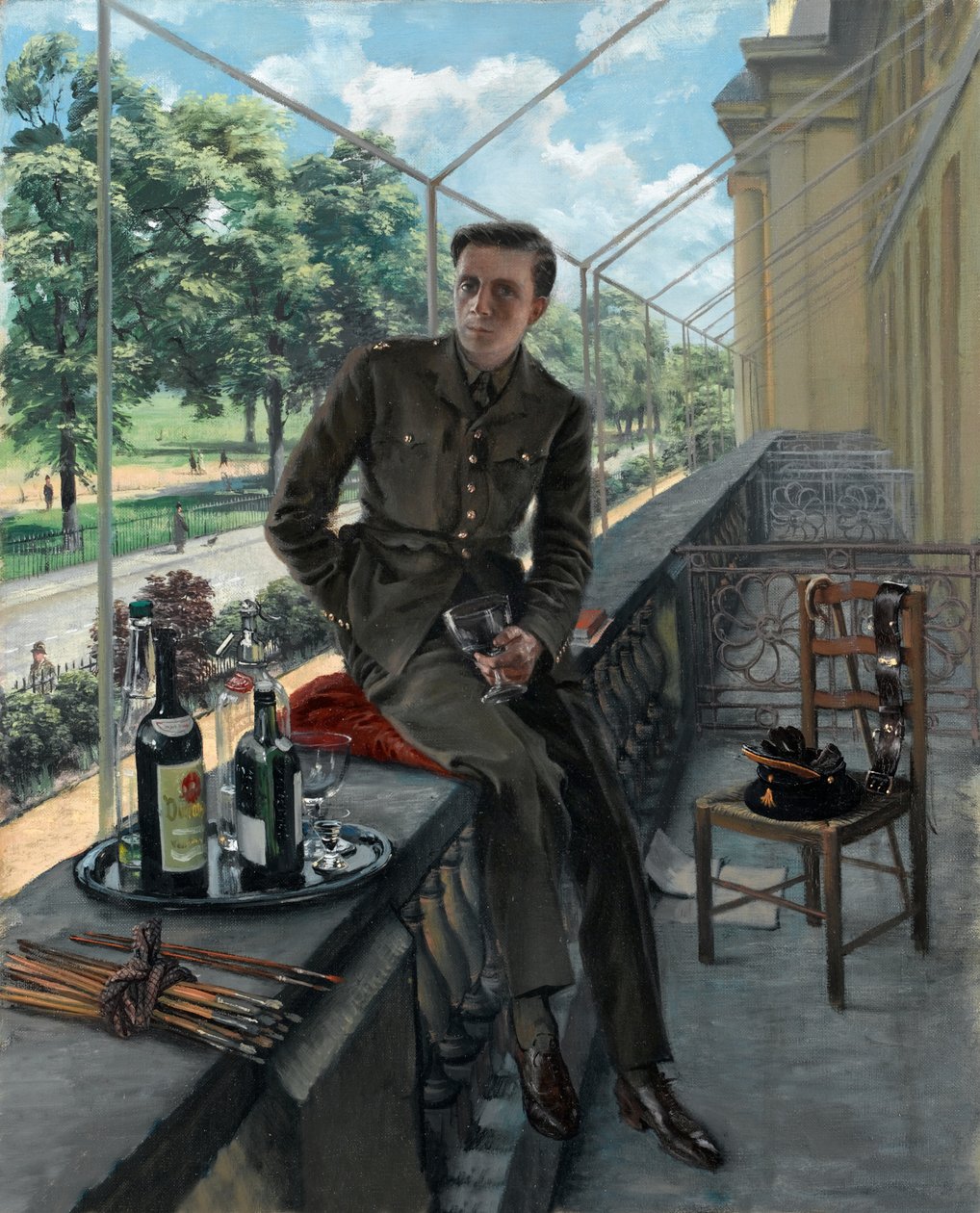 Autoportrét Rexe Whistlera v uniformě velšských gard, květen 1940 (olej na plátně) od Rex Whistler