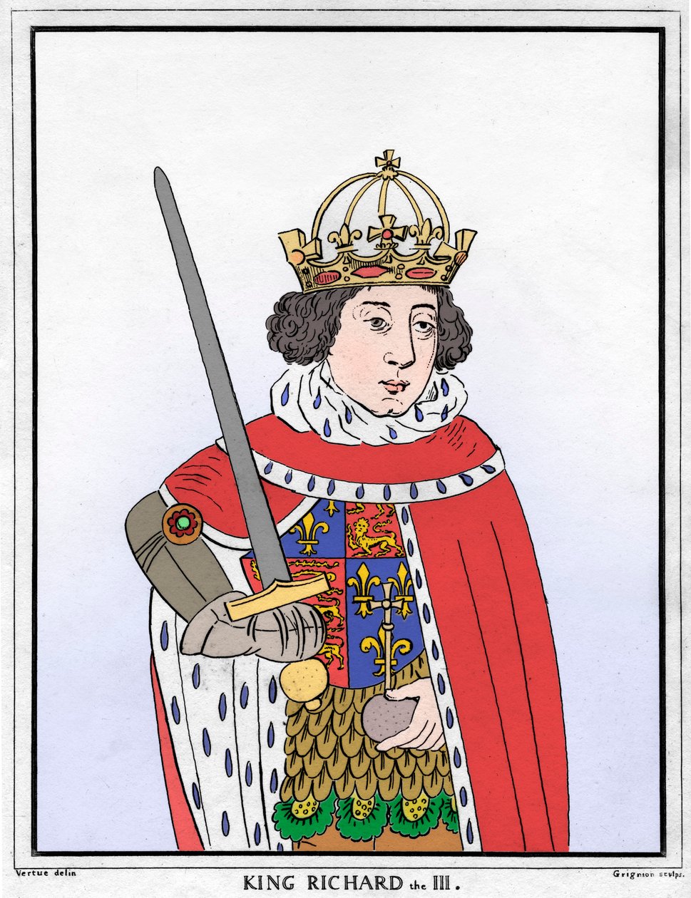 Richard III z Anglie, 18. století od Reynolds Grignion