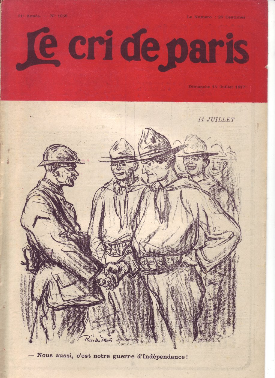 Ilustrace Ricarda Florese (1878-1918) pro obálku Le Cri de Paris od Ricardo Flores