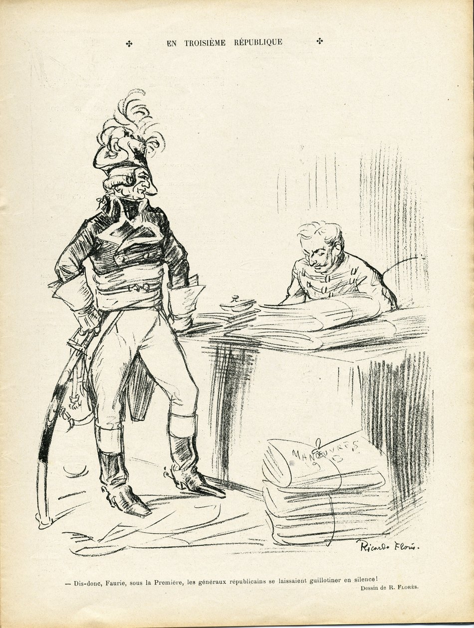 Ilustrace Ricarda Florese (1878-1918) v Le Lire, 29. 11. 13 - Ve třetí republice - Irská republika - generálové, Baptiste Faurie (1853-1938) od Ricardo Flores