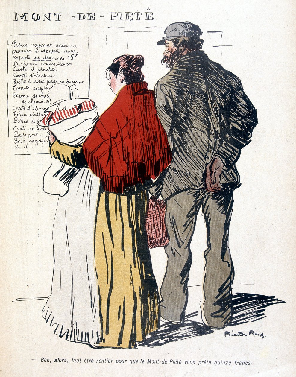 Le Mont-de-Piété od Ricarda Floorse - v "" Talíř s máslem "" z 3.6.1905 od Ricardo Flores