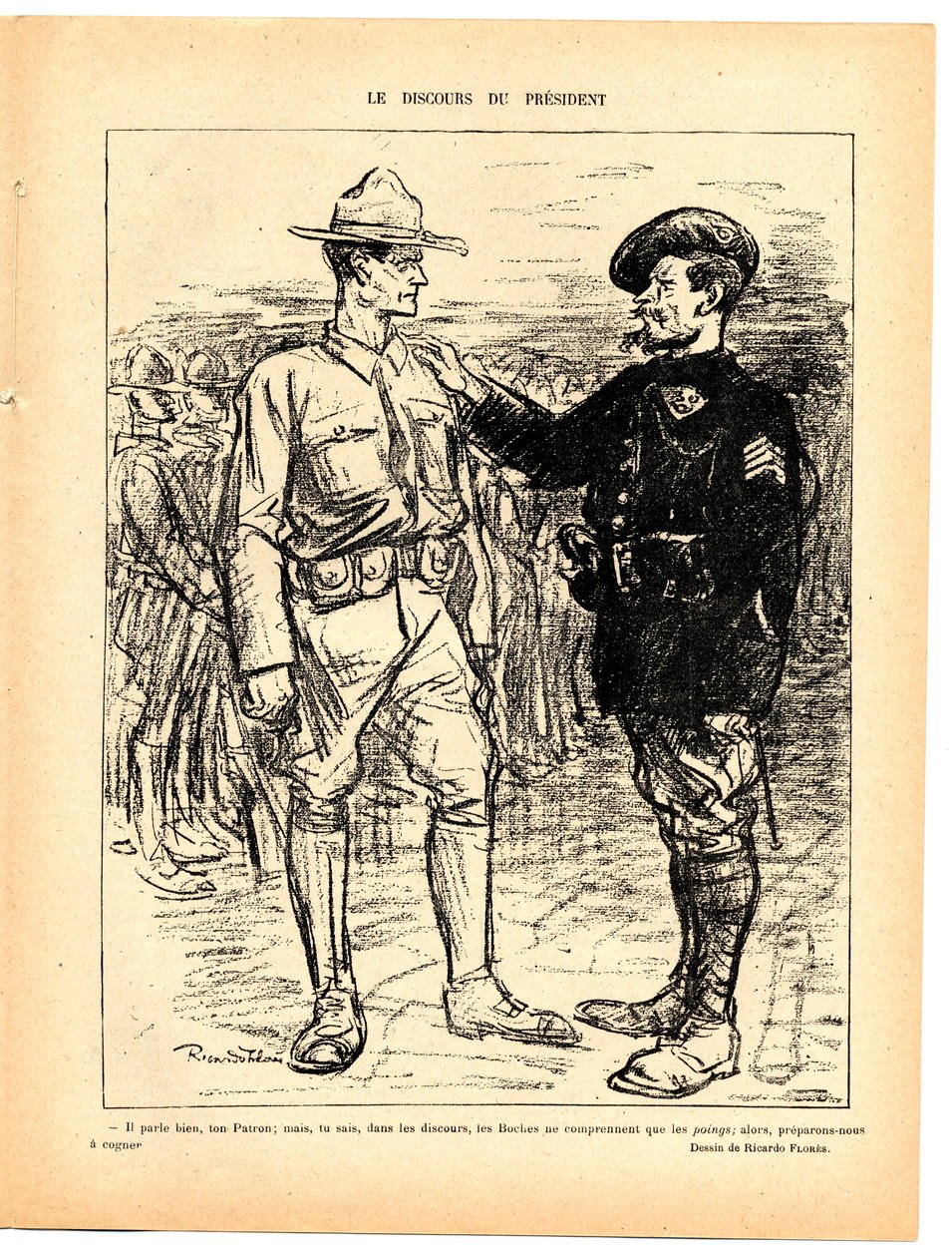 Červený smích, satirický v N & B od Ricardo Flores