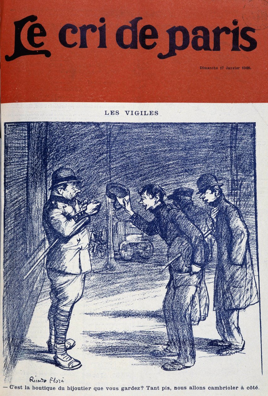 Bdění a zloději, od Ricarda Florea - „The Cree of Paris““ ze 17.01.1909. od Ricardo Flores