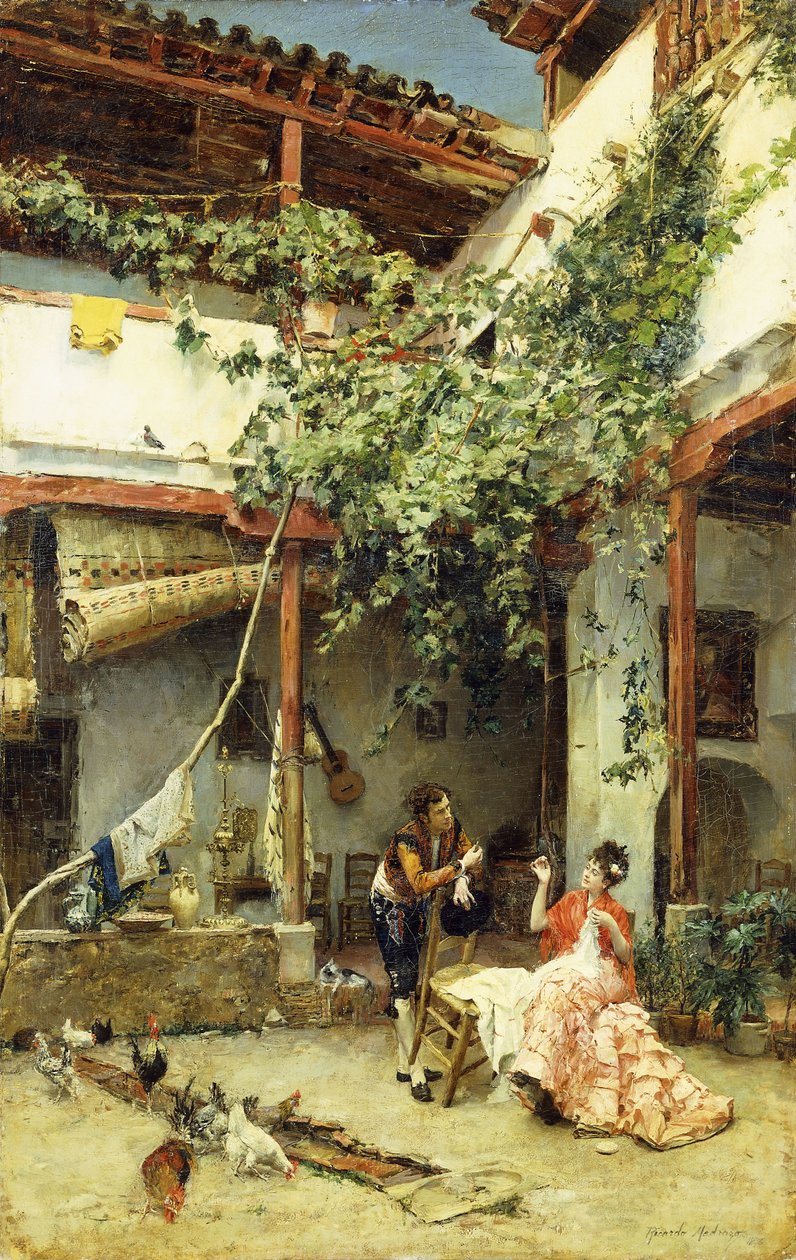 Na nádvoří, 1876 od Ricardo de Madrazo y Garreta