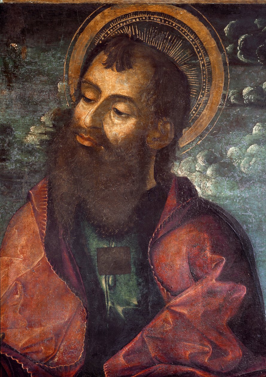 Saint Paul a Saint Peter Detail představující svatého Pavla. Obraz Riccarda Quartarara (15.-16. stol.) 1493 Rozm. 216x155 cm Palermo, Galleria Regionale della Sicilia, inv. 53 od Riccardo Quartararo