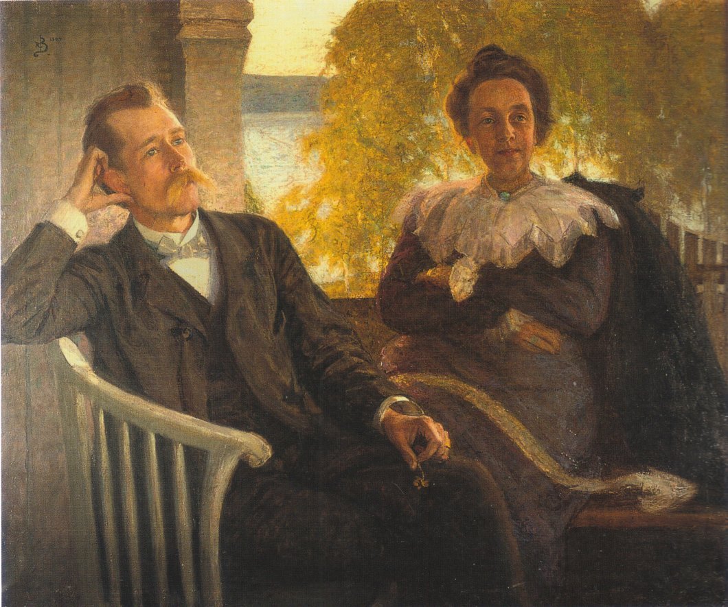 Autor Per Hallstrom a jeho manželka Helga od Richard Bergh