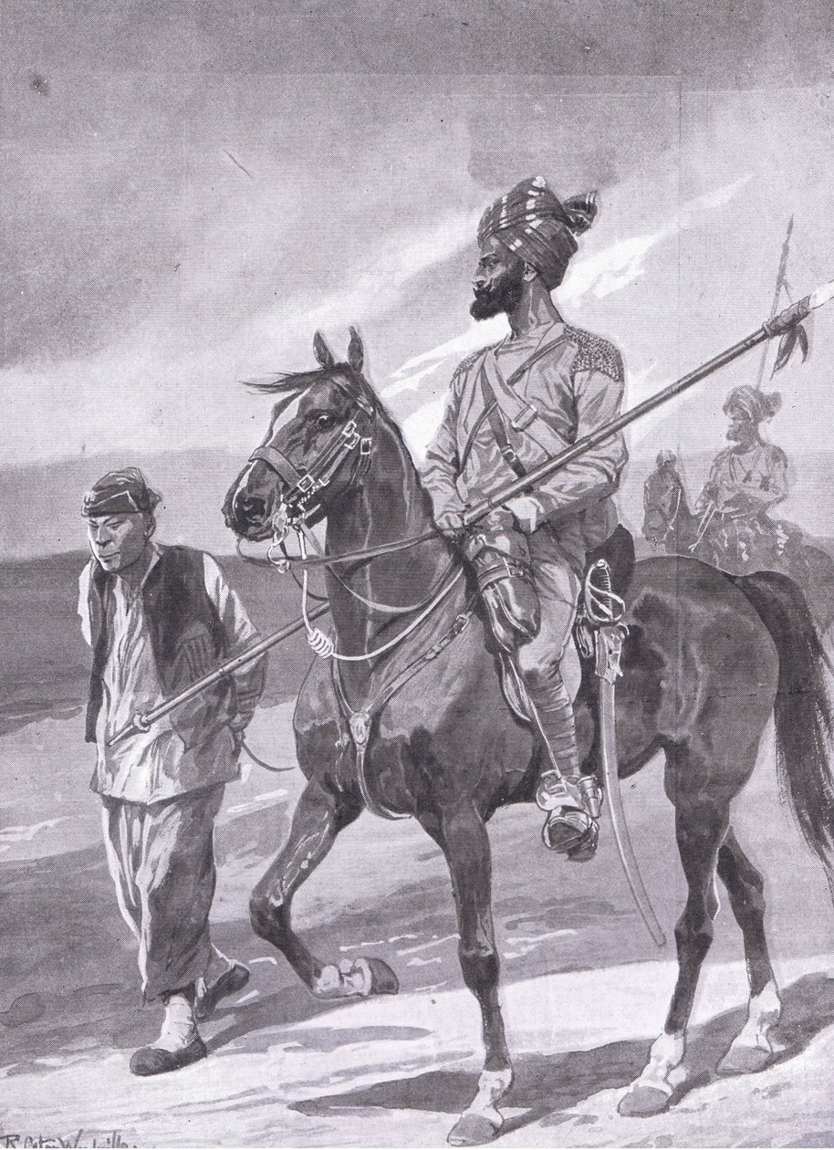 Bengálský kopiník a jeho boxerský zajatec od Richard Caton II Woodville