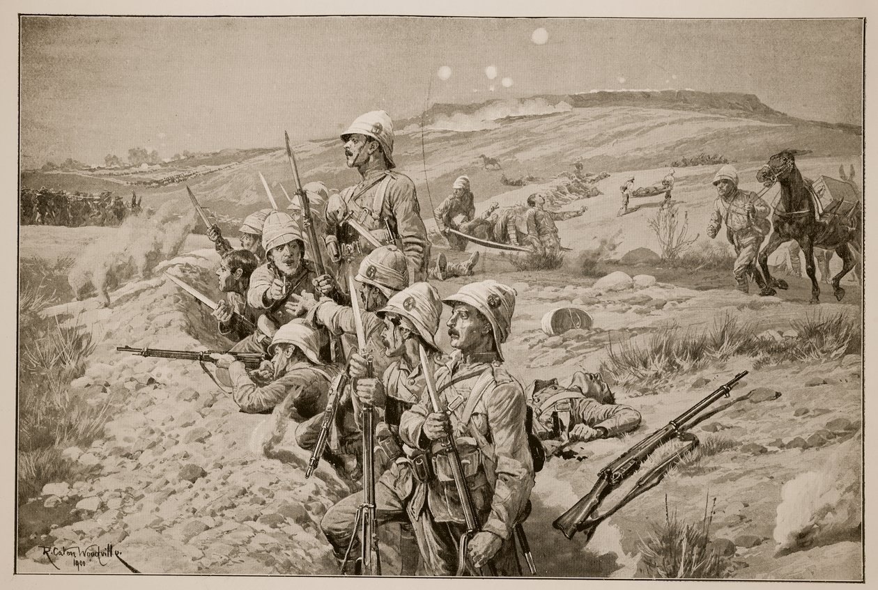 Opravte bajonety! Odrážení útoku ze zákopů v okolí Ladysmithu, 1900 od Richard Caton Woodville junior