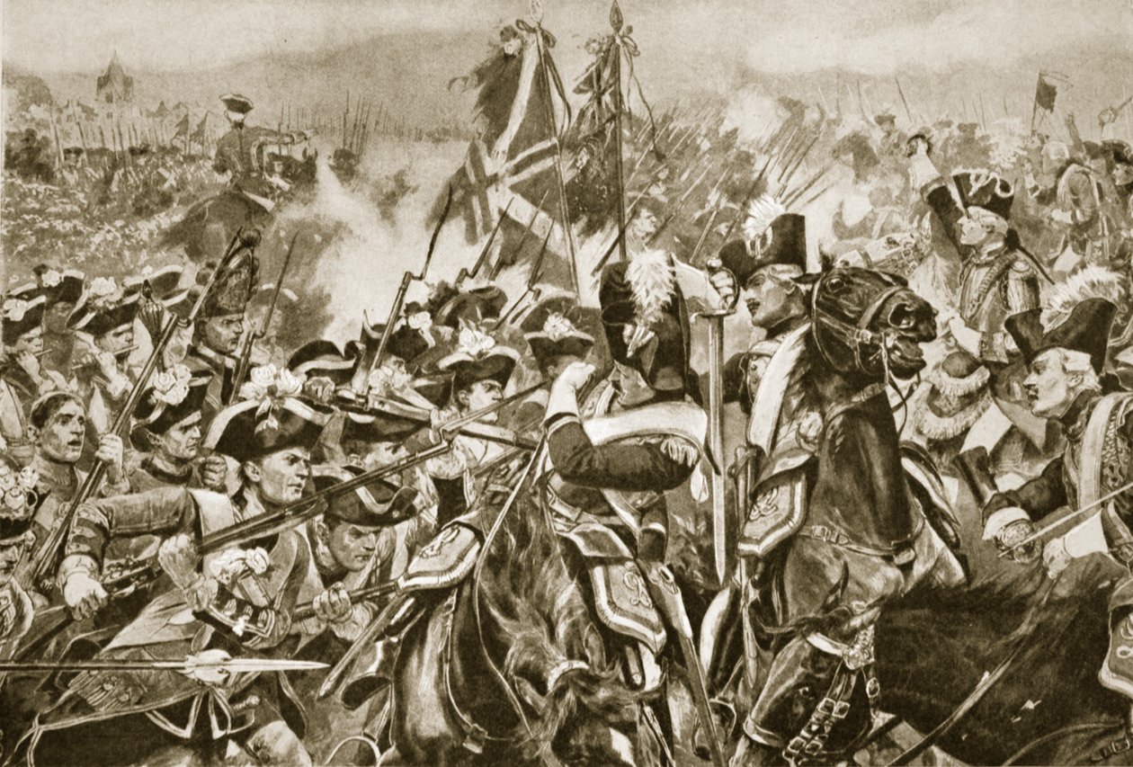 Bitva o Minden, 1. srpna 1759 od Richard Caton Woodville junior