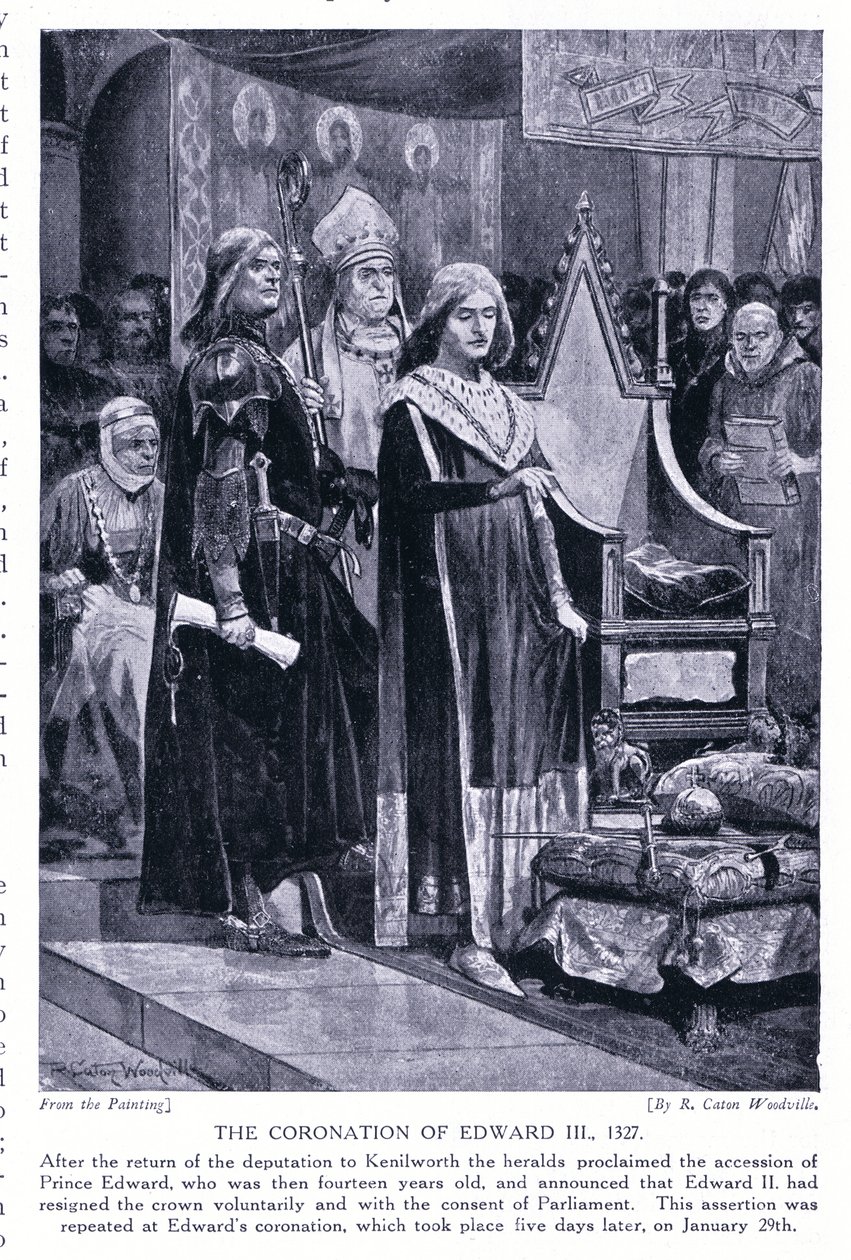 Korunovace Edwarda III AD1327, 20. léta 20. století od Richard Caton Woodville junior