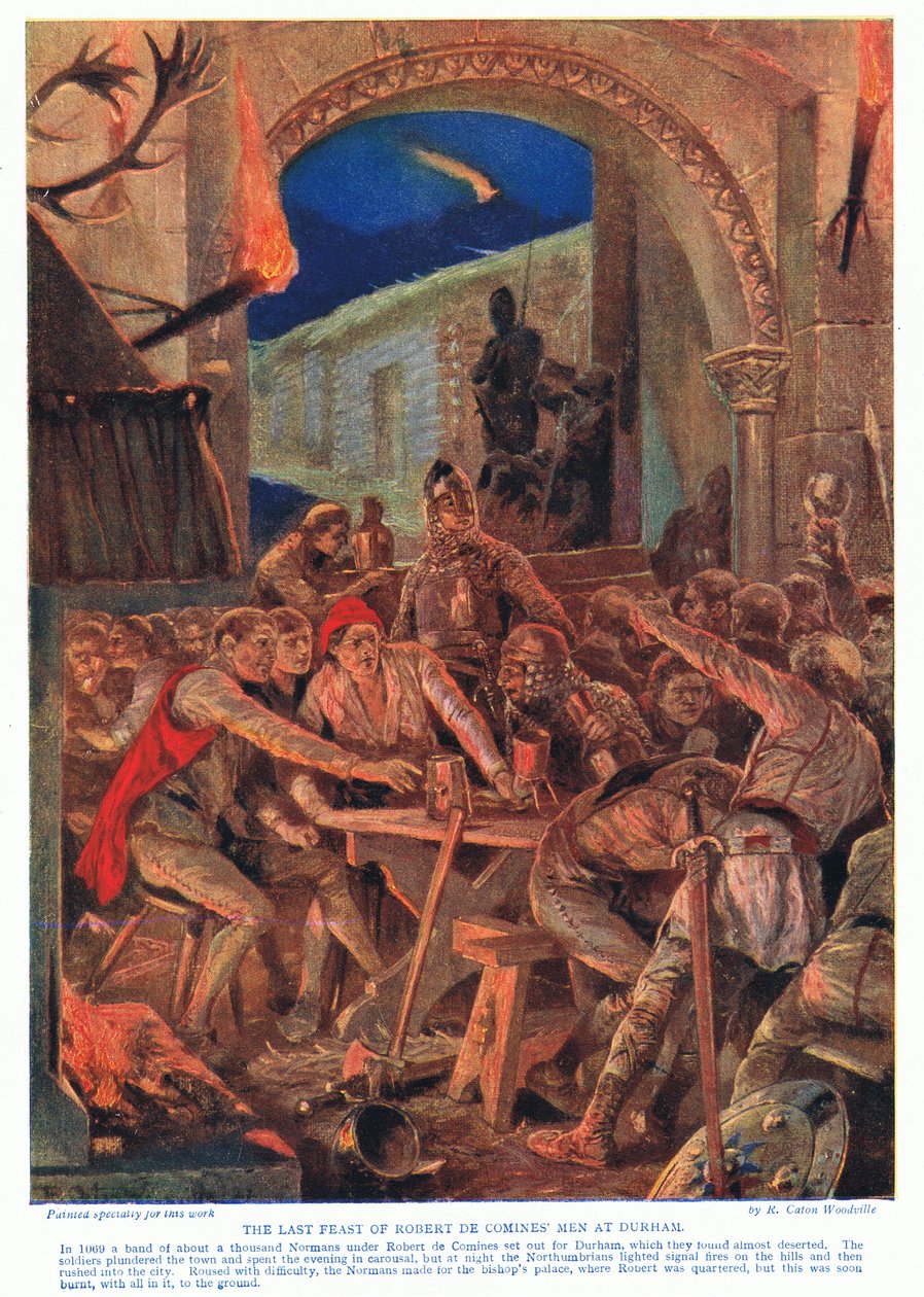 Poslední svátek Roberta de Comines AD1069, 20. léta 20. století od Richard Caton Woodville junior