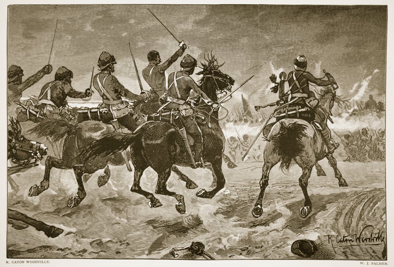 Mahsameh, scéna z egyptské války v roce 1882, vyryl W. J. Palmer od Richard Caton Woodville