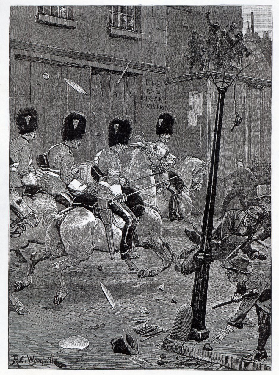 Agitace Irské ligy za půdu: Ilustrace z "The Illustrated London News", 29. října 1881. od Richard Caton Woodville