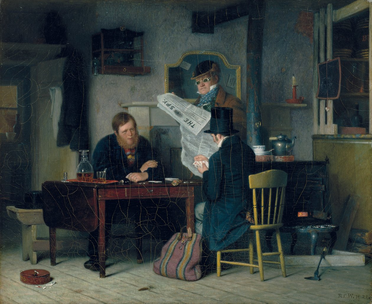 Čekání na jeviště, 1851 od Richard Caton Woodville