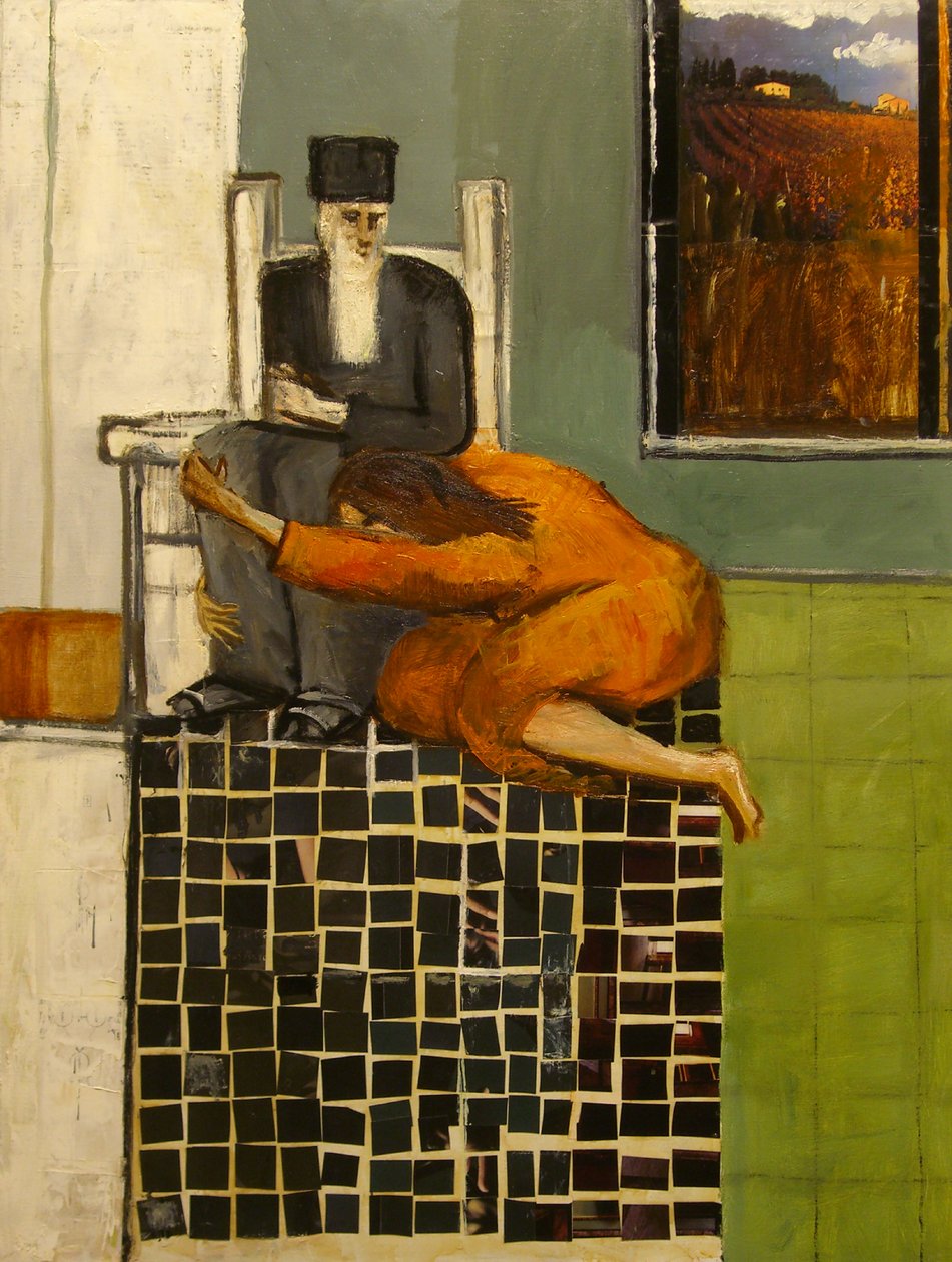 Elisha, 1999 (olej a koláž na plátně) od Richard Contemporary Artist Mcbee