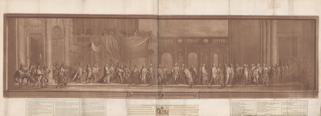 Průvod rytířů nejvznešenějšího řádu podvazku od Richard Cooper the Younger