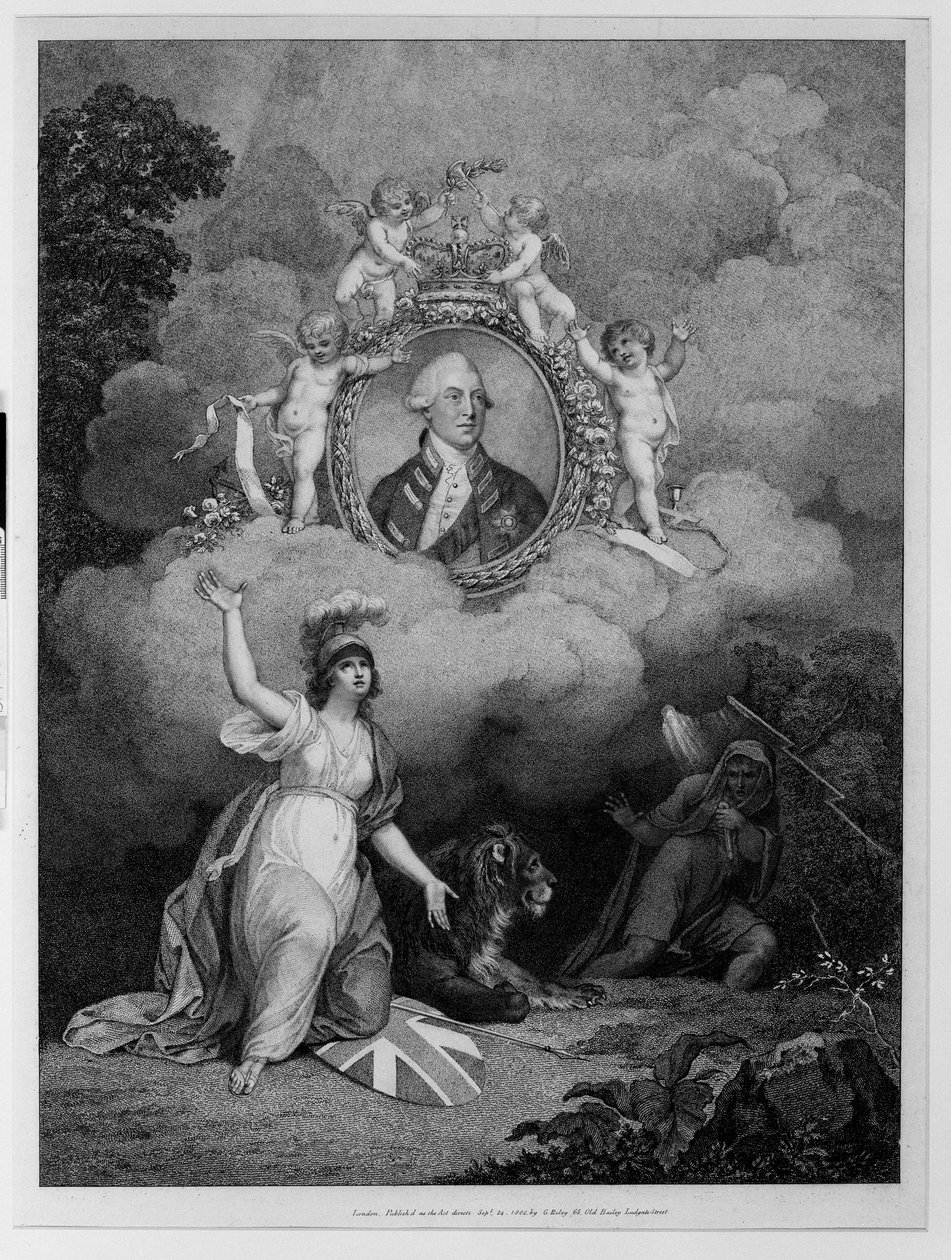 Král Jiří III. (1738-1820), ryl Francis Bartolozzi (1727-1815) 1802 (tečkovaná rytina) od Richard Corbould