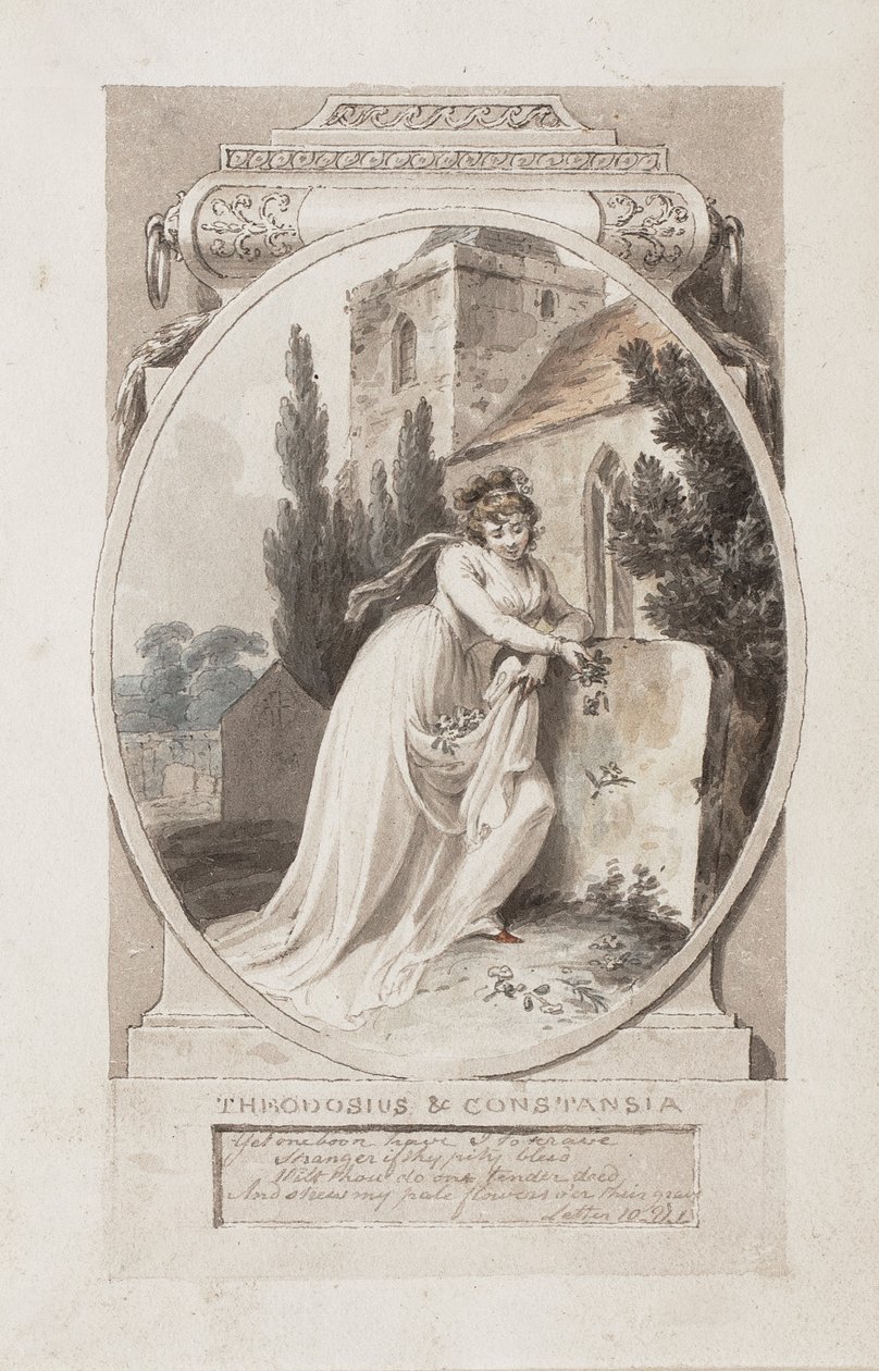 Theodosius a Constansia, ilustrace k vydání Charlese Cooka z roku 1800 