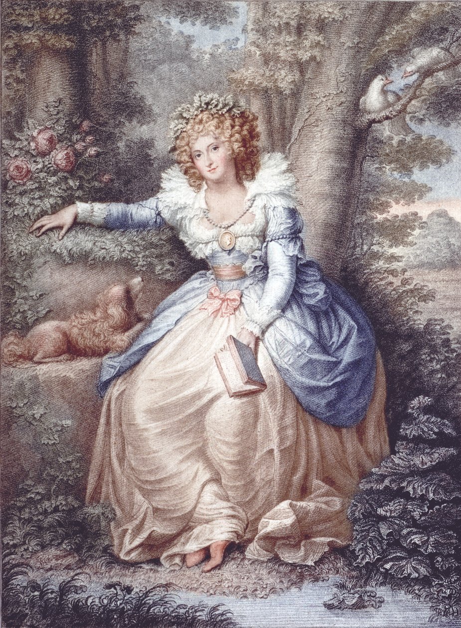 Paní Fitzherbertová, rytina a hospoda. Jean Conde (1725-94), 1792 (tehování) od Richard Cosway