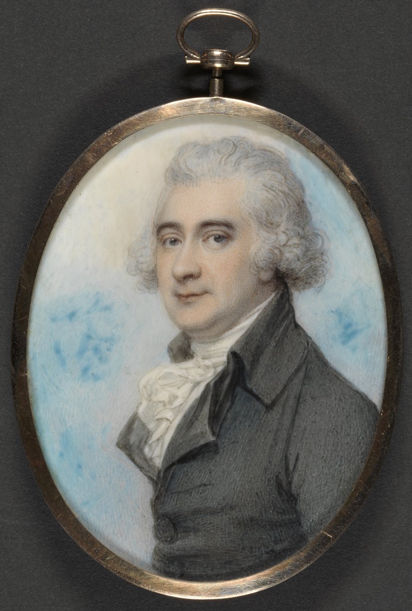 Portrét Jamese Hopea (1741-1816) 3. hrabě z Hopetounu, 1789 (wc a kvaš na slonovině) od Richard Cosway