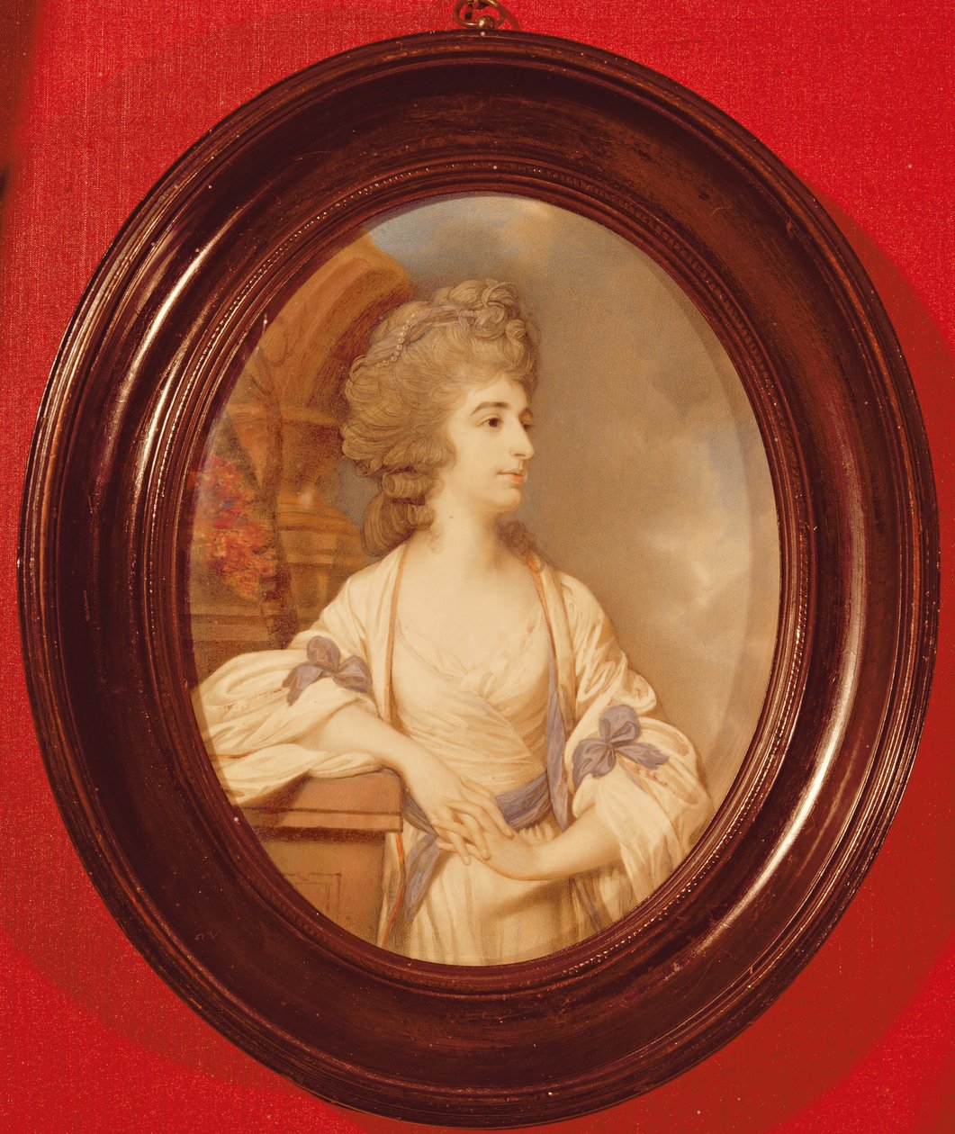 Portrét Sarah Siddons (1755-1831) 1783 (akvarel na slonovině) od Richard Crosse
