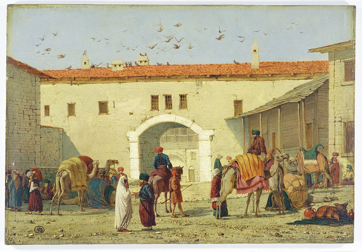 Karavanserai v Mylase, Turecko, 1845 od Richard Dadd
