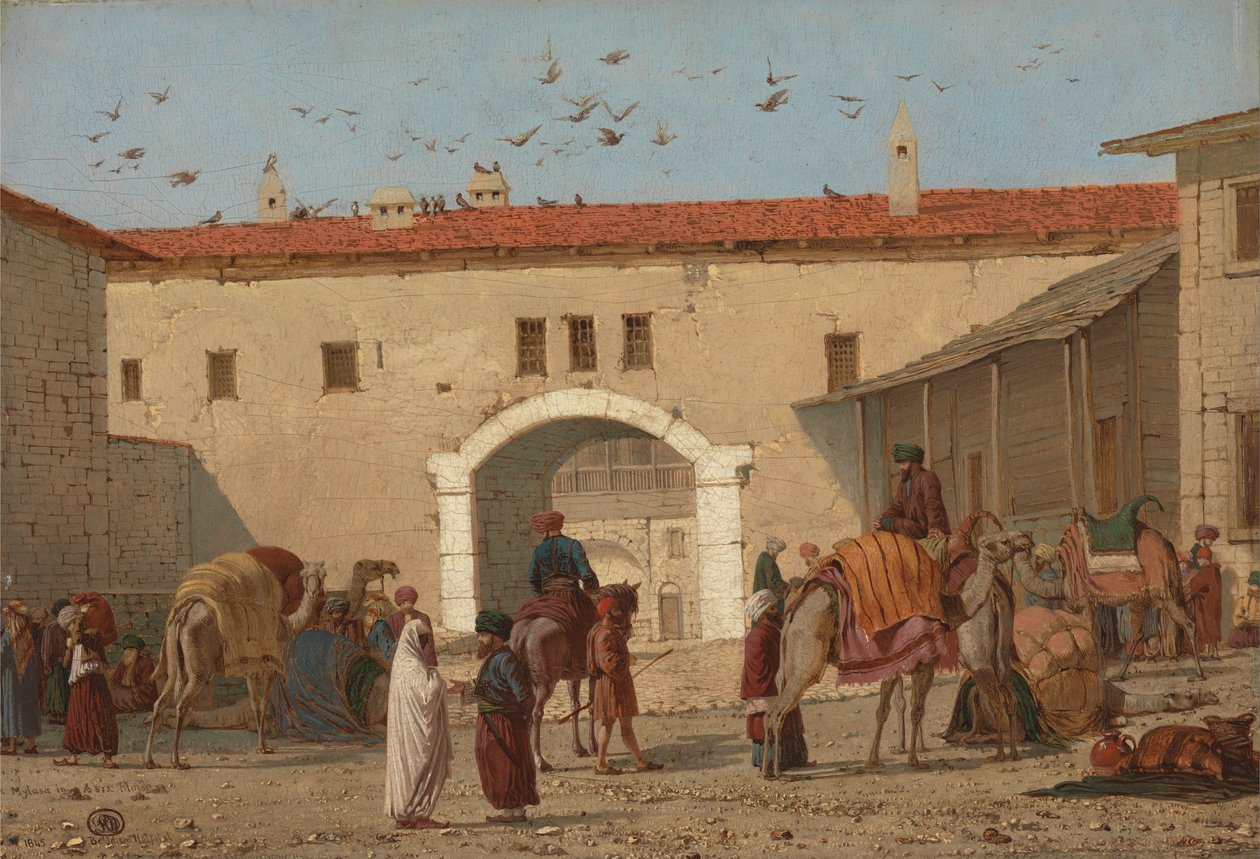 Caravanserai v Mylasa v Malé Asii od Richard Dadd