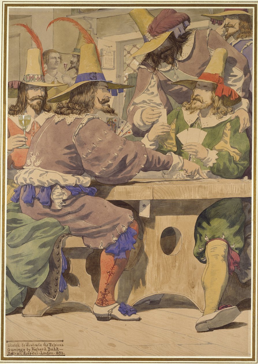 Hra, skica ilustrující vášně, 1853 od Richard Dadd