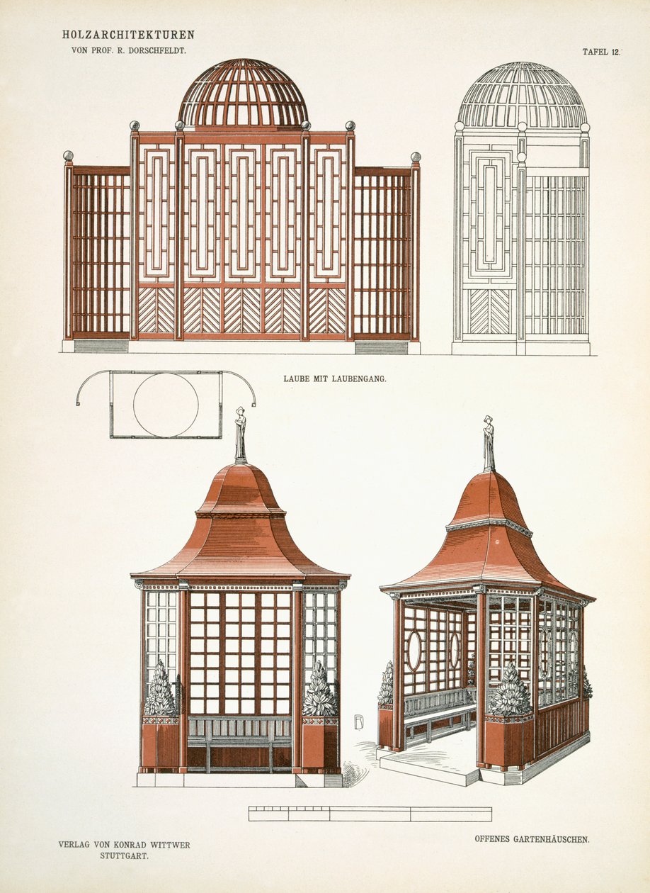 Architektura ve dřevě, kolem roku 1900 od Richard Dorschfeldt