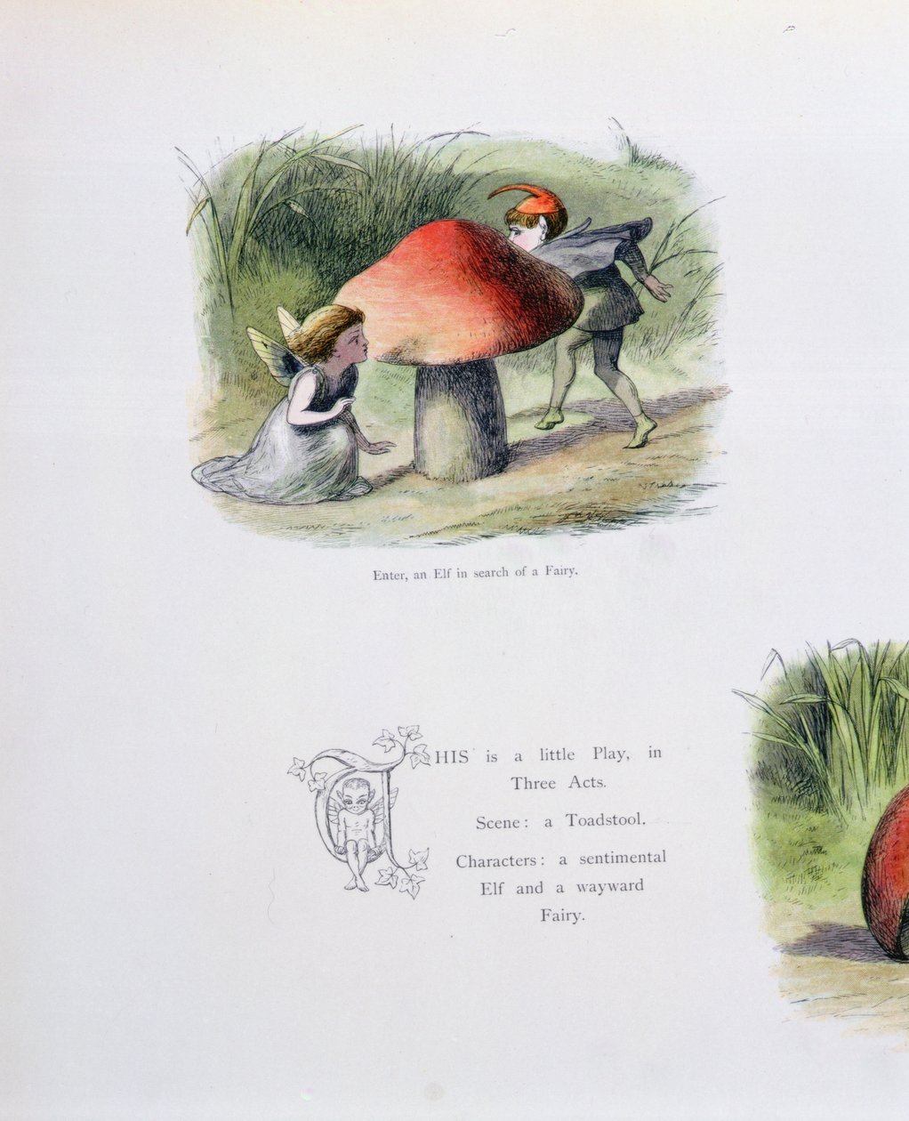 Skřítek hledá vílu, ilustrace z „In Fairyland: A Series of Pictures from the Elf-World“ od Williama Allinghama a Andrewa Langa od Richard Doyle