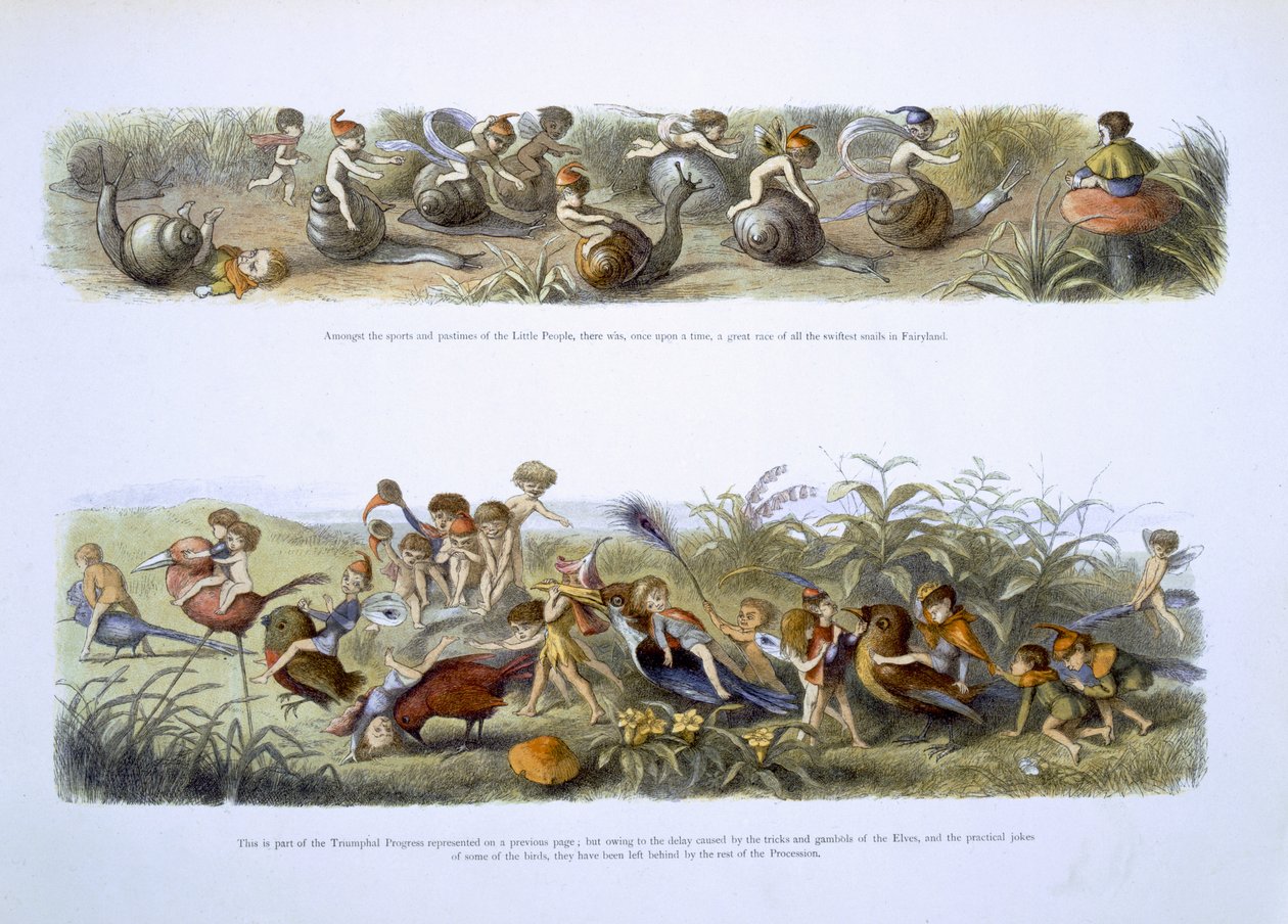 Ilustrace k filmu „V říši pohádek: Řada obrázků ze světa elfů“ od Williama Allinghama a Andrewa Langa od Richard Doyle