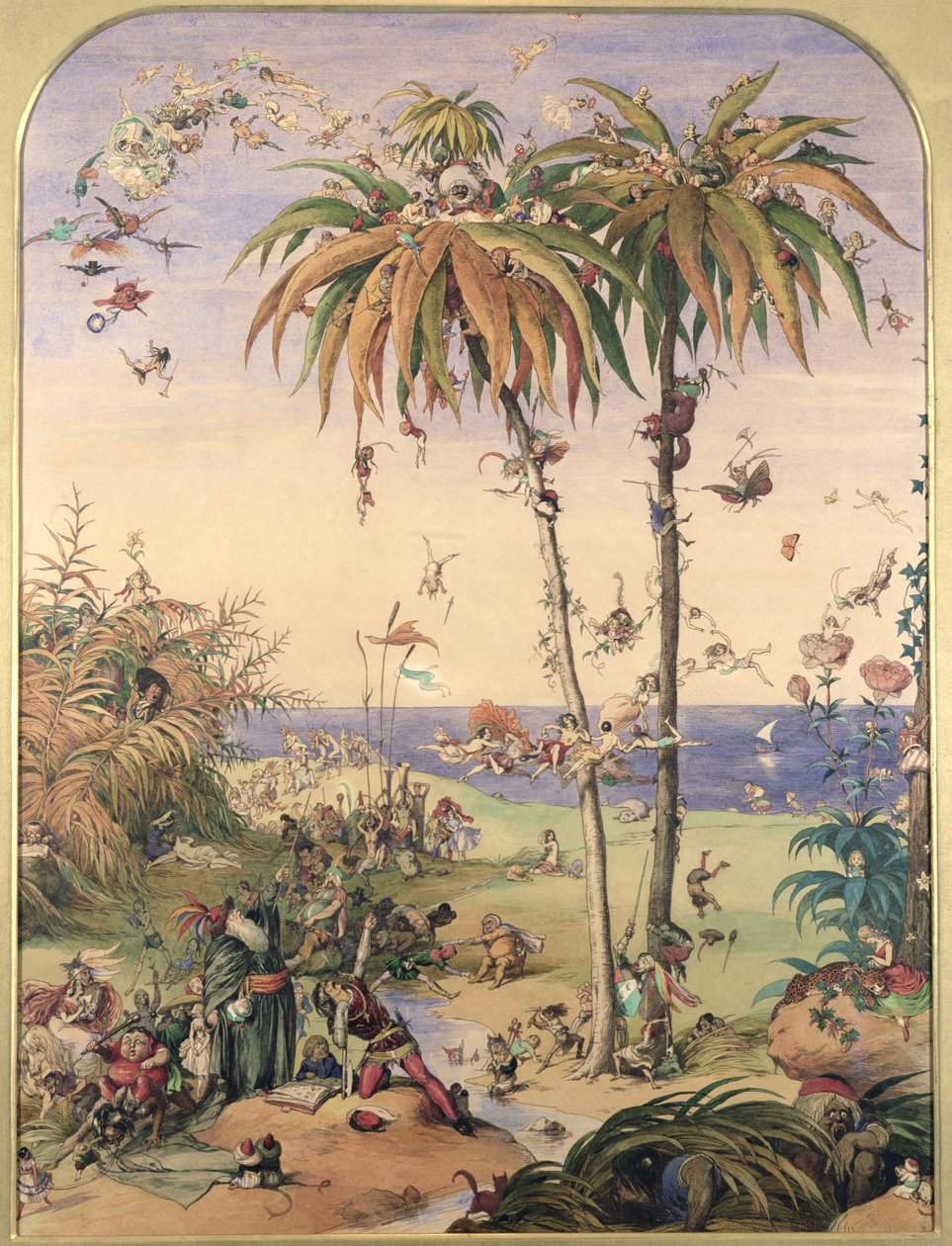 Zakletý strom, fantasy na motivy "Bouře", 1845 od Richard Doyle