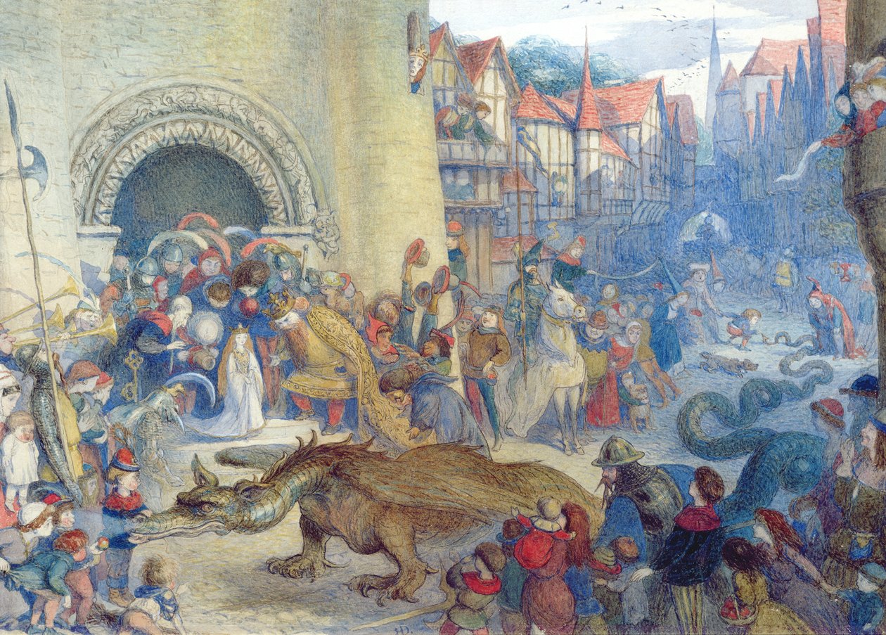 Drak k narozeninám malé princezny od Richard Doyle