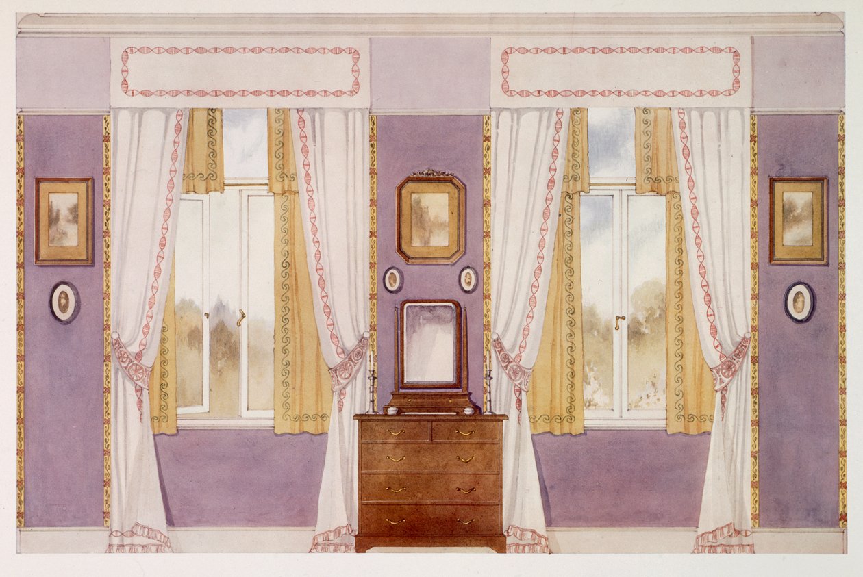 Elegantní závěsy, fialové stěny od Richard Goulburn Lovell