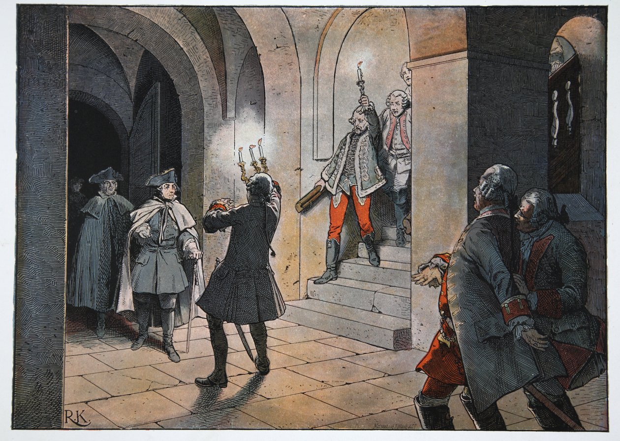 Friederich na zámku Lilla, 5. prosince 1757 od Richard Knoetel